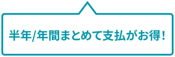 半年/年間まとめて支払がお得