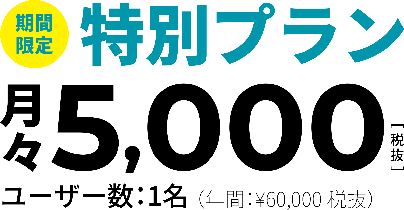期間限定特別プラン月々5,000